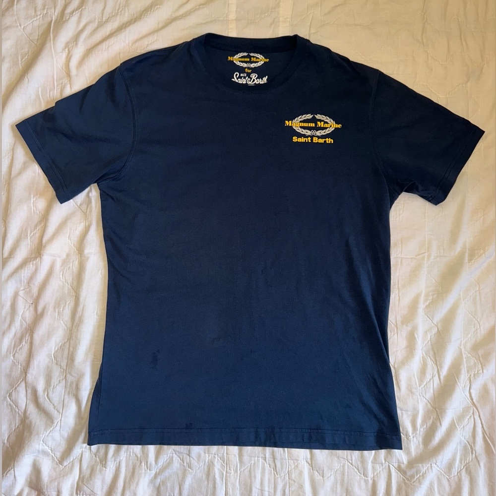 Name: T-Shirt
Color: Navy
Size: L
Brand: Saint Barth
Description: N/A